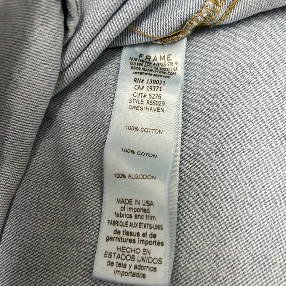 Frame Denim Light Blue Puff Sleeve Top - Picture 8 of 9